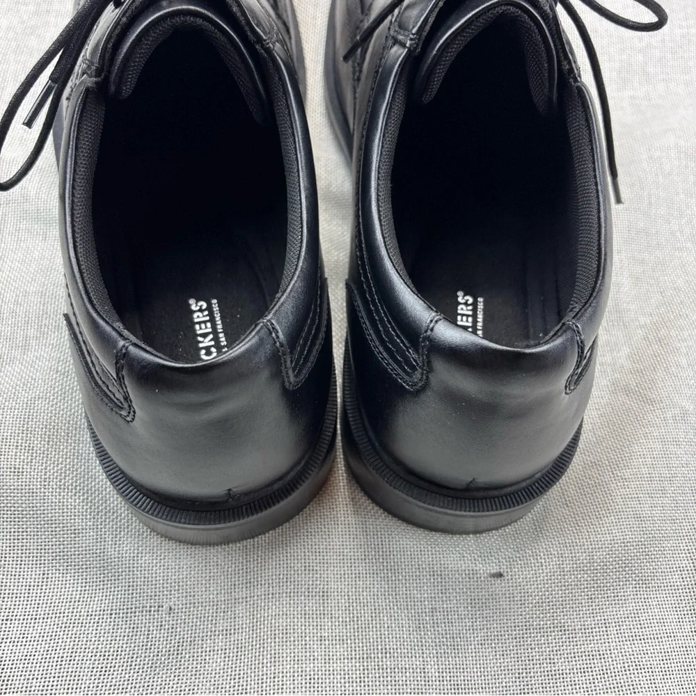 Dockers Mens Manvel Black Leather Dressy Oxfords Size 15M